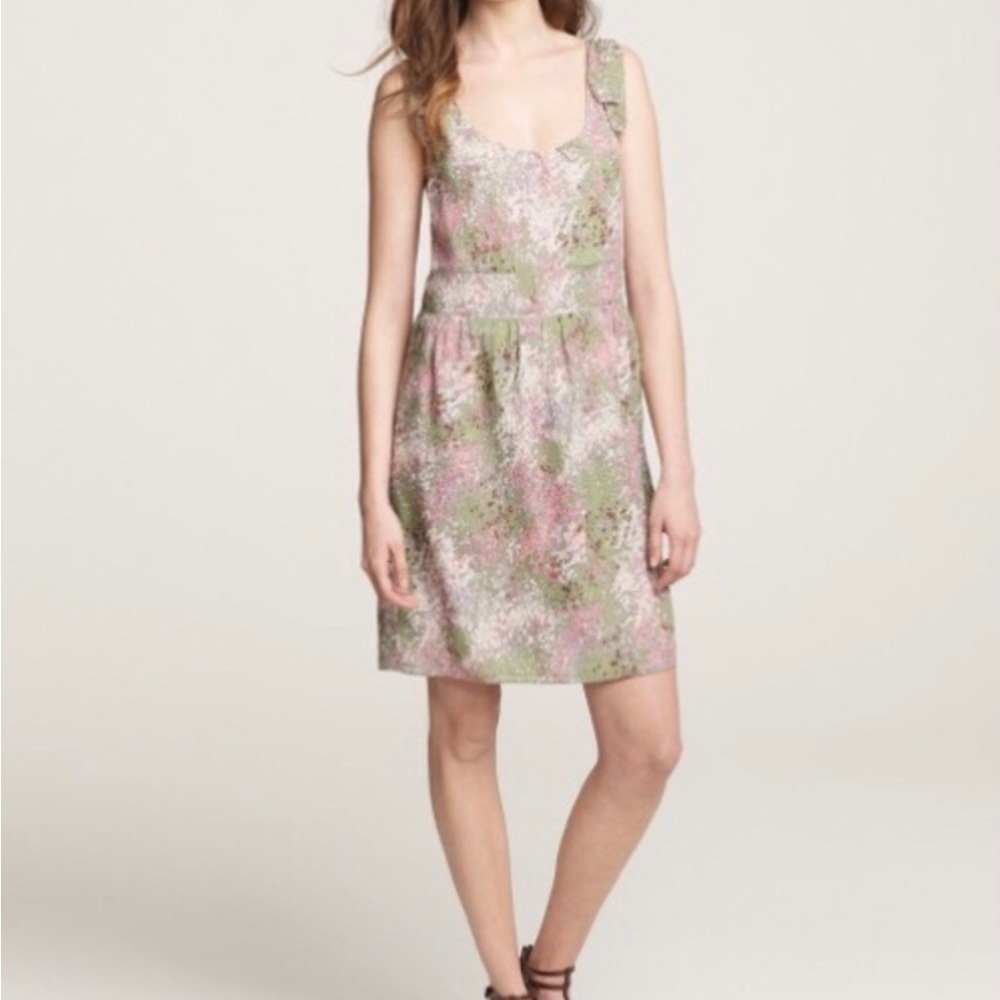 COPY - J. Crew Caspia silk lining watercolor floral dress!